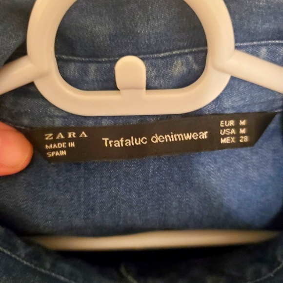 Y2k Zara Denim Shirt with Cassettes and Lips - Picture 3 of 5